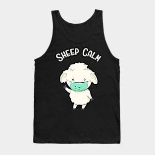 Sheep Calm Funny Sheeps Saying Animals Fun Tank Top